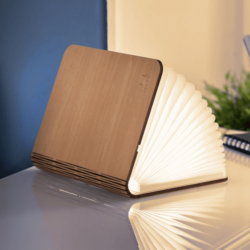 Large smart book light, L21.5 x W17 x H2.5cm, Maple