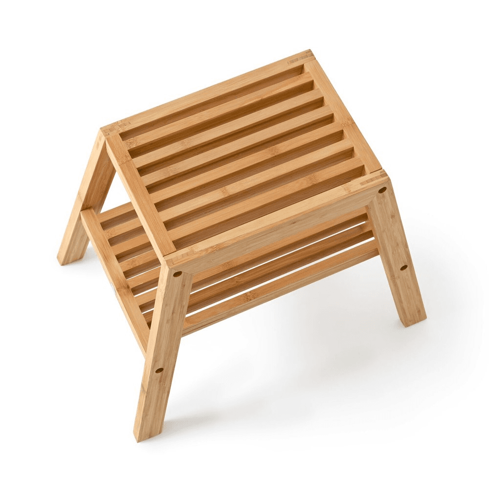 Slatted stool, H42 x W50.5 x D35.4cm, Bamboo