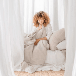 Image showing the Linen King Size Duvet Cover, Clay product.