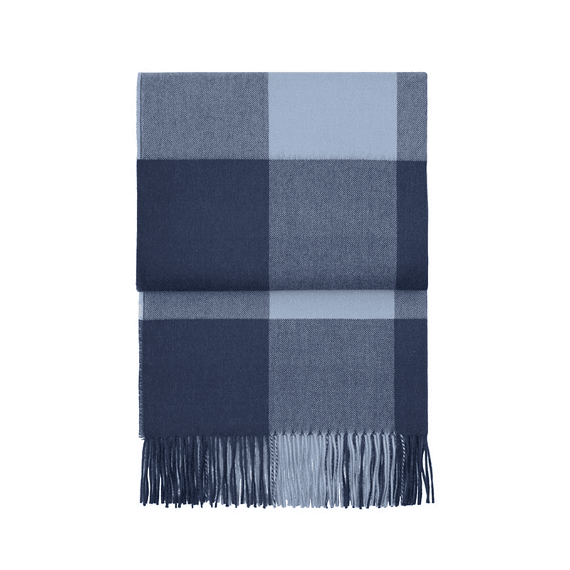 Whisper Plaid Throw, H200cm x W130cm, Delph/Atlantic