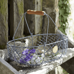 Image showing the Harvest Basket, H30 x W26cm, Cream/Brown product.