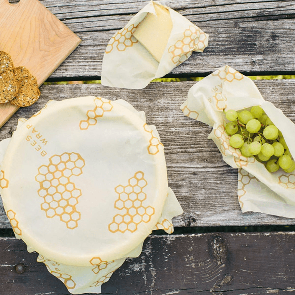 Bee's Wrap Print Pack of 3 food wraps, small/med/large