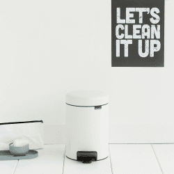Image showing the NewIcon Pedal Bin, 3 Litre, White product.