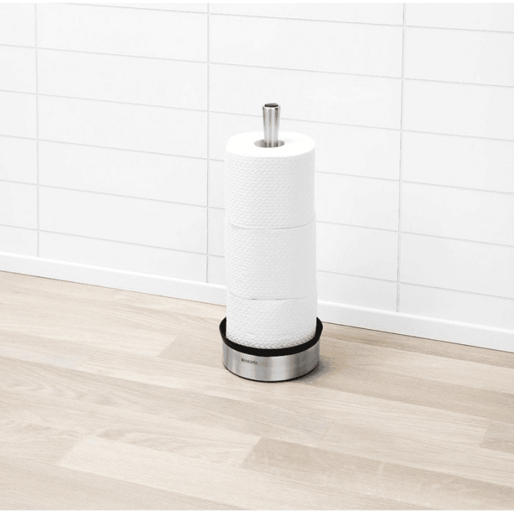 Toilet Roll Dispenser, Matt Steel, Silver