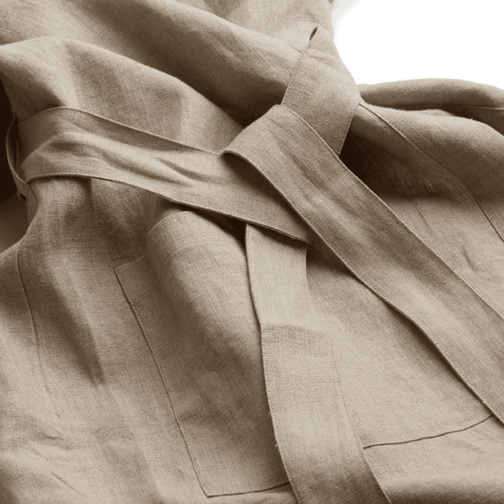 Oatmeal Linen Robe, Medium, Oatmeal