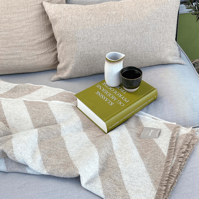 Fishbone Throw, H190cm x W130cm, Camel