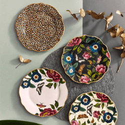 Image showing the Creatures of Curiosity Set of 4 Plates, D20.5cm, Leopard product.