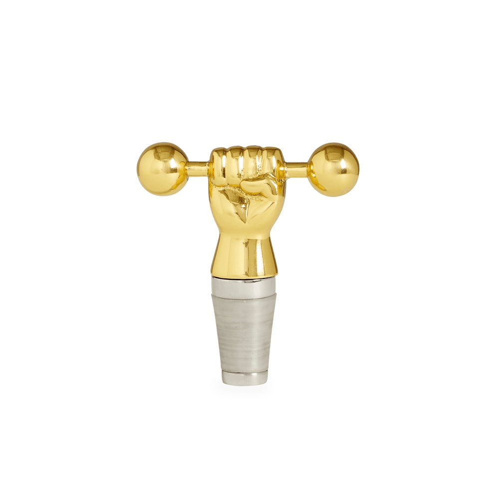 Barbell Bottle stopper, brass