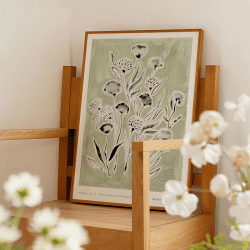 Image showing the Wishful Recycled Paper Print, A3, Green product.