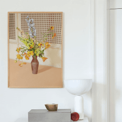 Image showing the Blomst 06 Art Print, 50 x 70cm, Beige product.