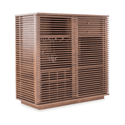 Image showing the Verona Wine Bar, H105 x W105cm, Walnut product.