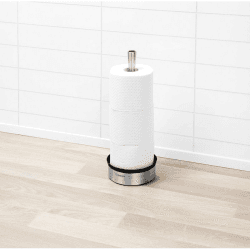 Image showing the Toilet Roll Dispenser, Matt Steel, Silver product.