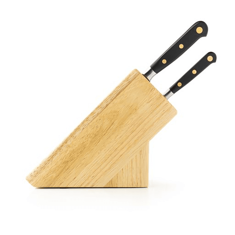 Oxford 5 Piece Knife Block Set, Brass Rivet