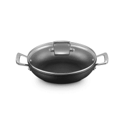 Image showing the Toughened Non-Stick Shallow casserole with glass lid, 26cm - 3 litre product.