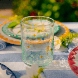 Image showing the Alegria Set of 2 Tumblers, 350ml, Blue and Yellow product.