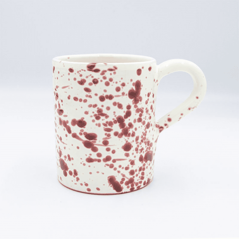 Splatter Mug, H10cm, Cranberry