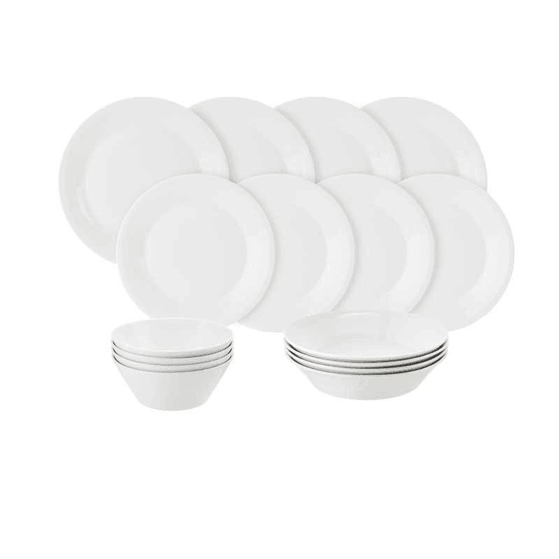 Pure 16 Piece Dinnerware Set, White
