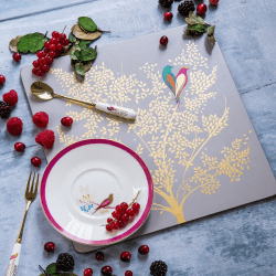 Image showing the Chelsea Collection Set of 4 pastry forks, 15cm, cream/gold product.