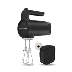 Image showing the Cordless Hand Mixer Battery Included, Matt Black product.