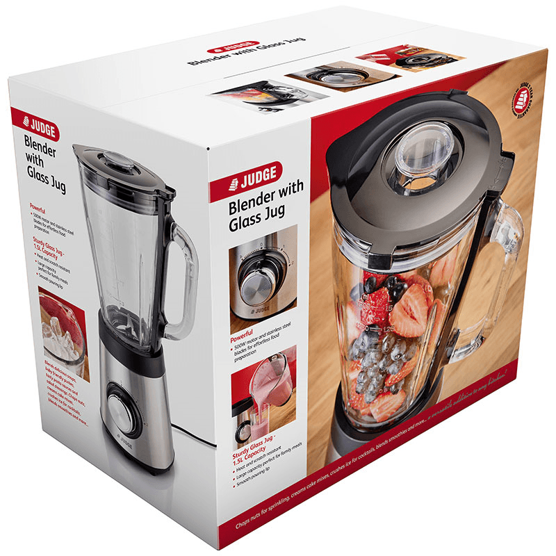 Glass Jug Blender, 1.5L, Stainless Steel