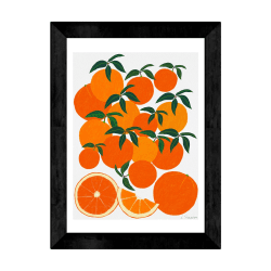 Image showing the Leah Simpson, Orange Harvest Framed Art Print, Black product.