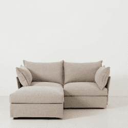 Image showing the Model 06 Linen 2 Seater Sofa With Chaise, Pumice product.
