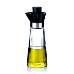 Image showing the Oil & Vinegar Bottle, Black/Steel product.