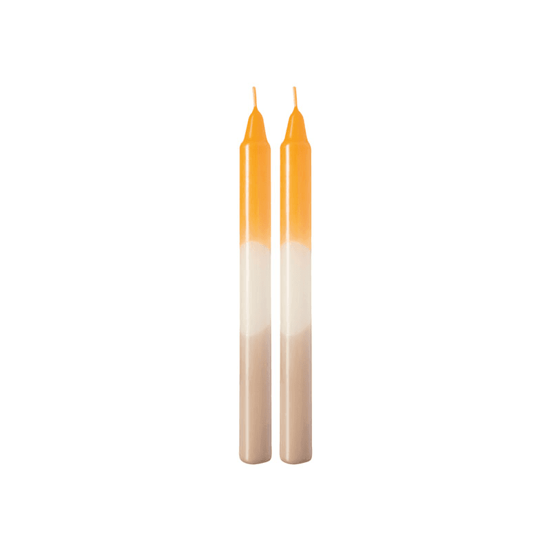 Like Set of 2 Tapered Candles, H23cm, Apricot/Clay