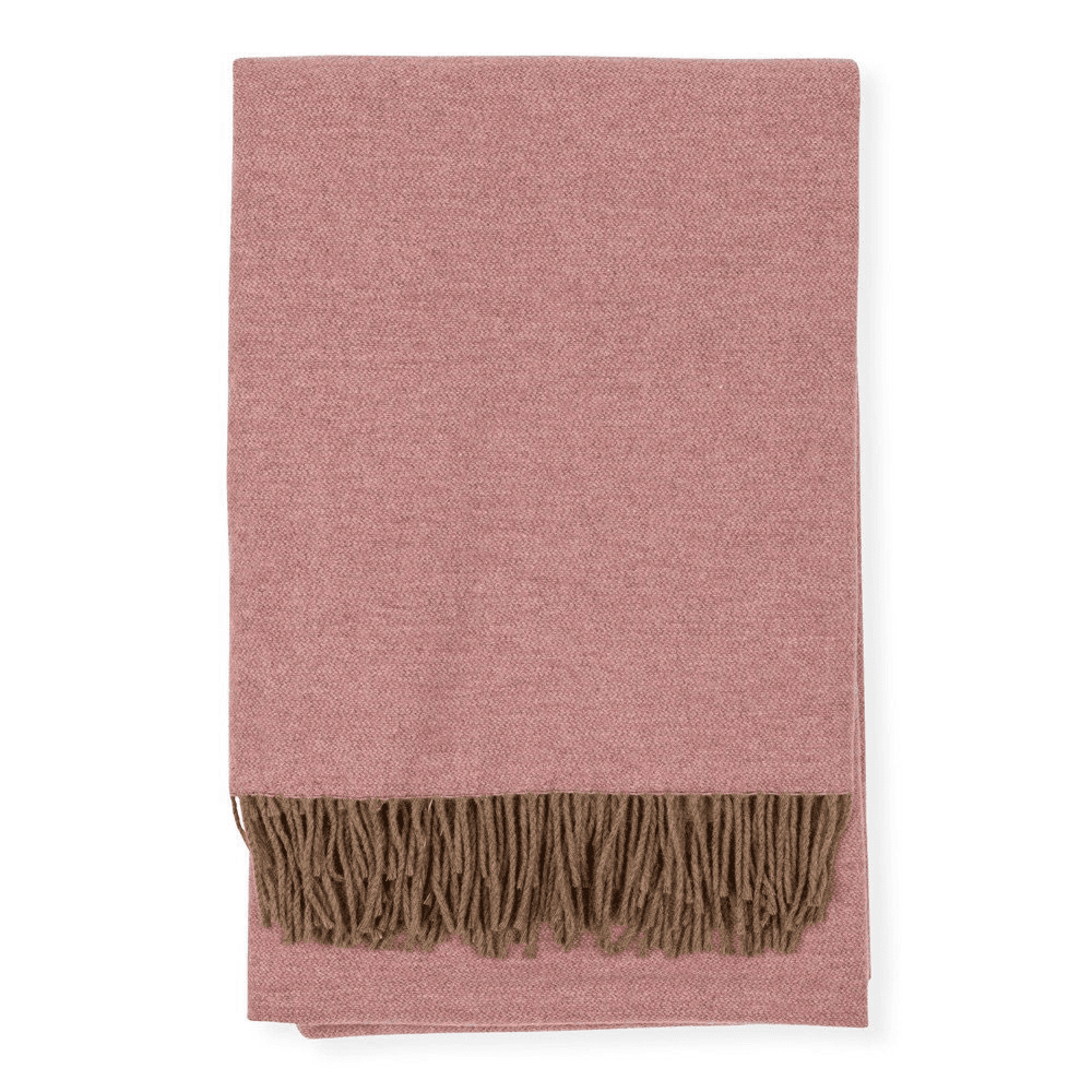 Two Tone Tone Merino Throw, 150 x 180cm, Rose