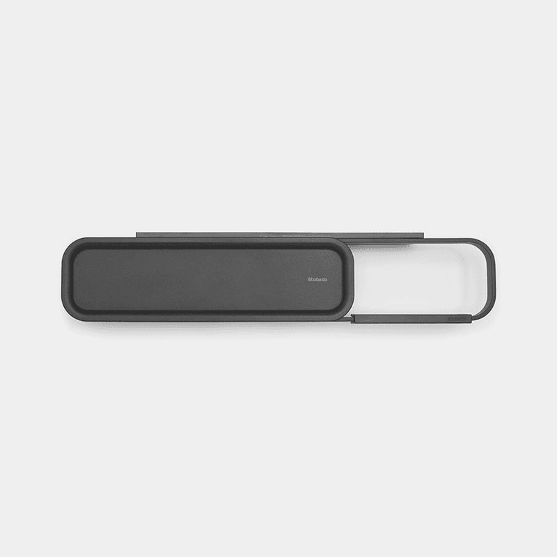 MindSet Toilet Roll Holder with Shelf, Mineral Infinite Grey