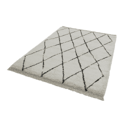 Image showing the Rocco diamond berber style rug, 120 x 170cm, cream product.