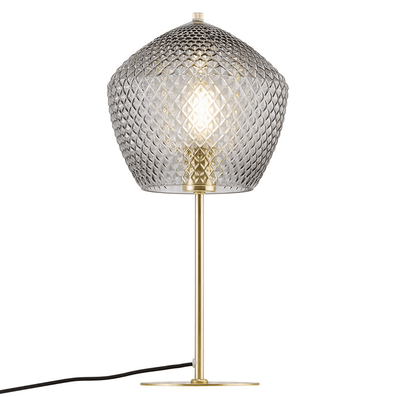 Orbiform Table Lamp, H47cm, Smoke