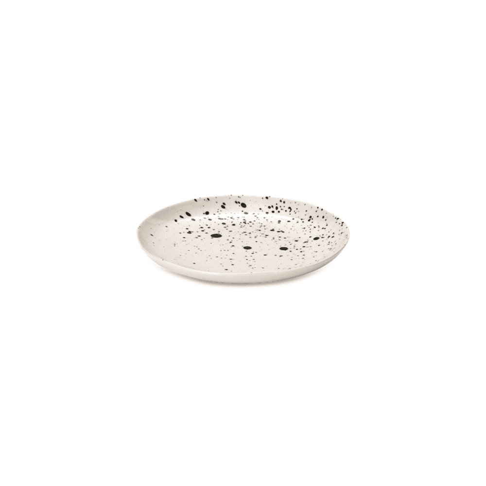 Ama Splatter Side Plate, D19cm, White