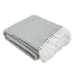 Image showing the Diamond Blanket, 250cm x 130cm, Dove Grey product.
