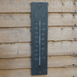 Image showing the Thermometer, H45 x D1 x W10cm, Slate product.
