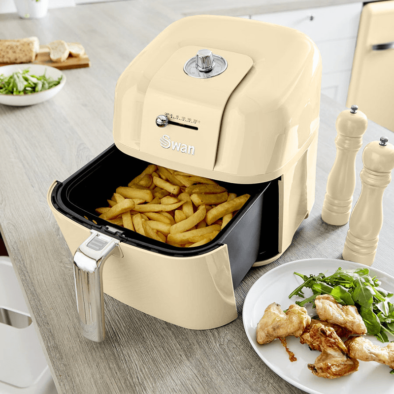 Retro Air Fryer, 6L, Cream