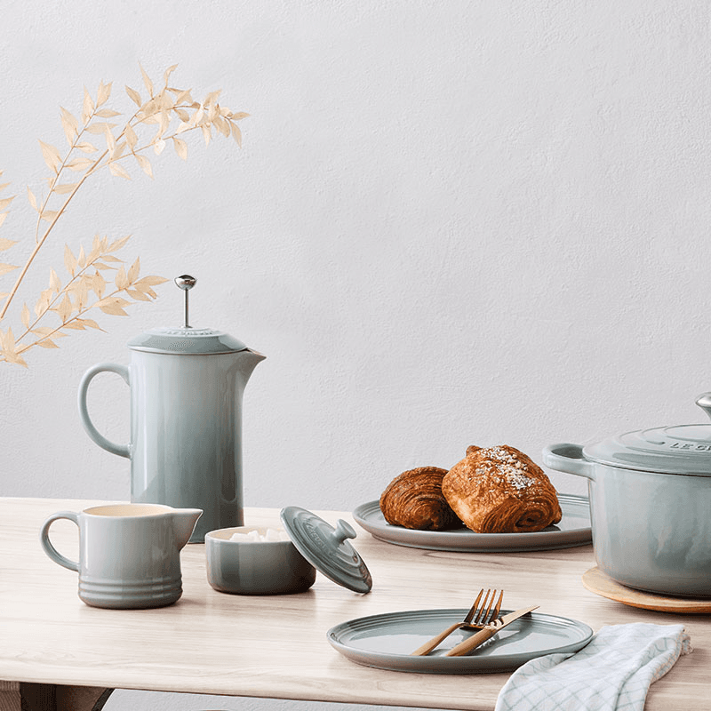 Stoneware Signature Milk and Sugar Set, Sea Salt