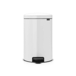 Image showing the New Icon Plastic bucket pedal bin, 20 litre, White product.