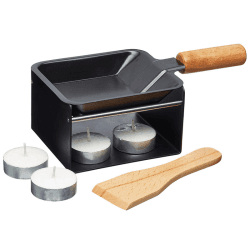 Image showing the Individual serving raclette, 28 x 18 x 18cm, Black Wood product.