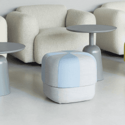 Image showing the Circus Pouf, H40 x D46cm, Light Blue product.