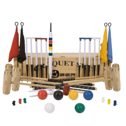 Image showing the 6 Player Executive Croquet Set with Wooden Box product.