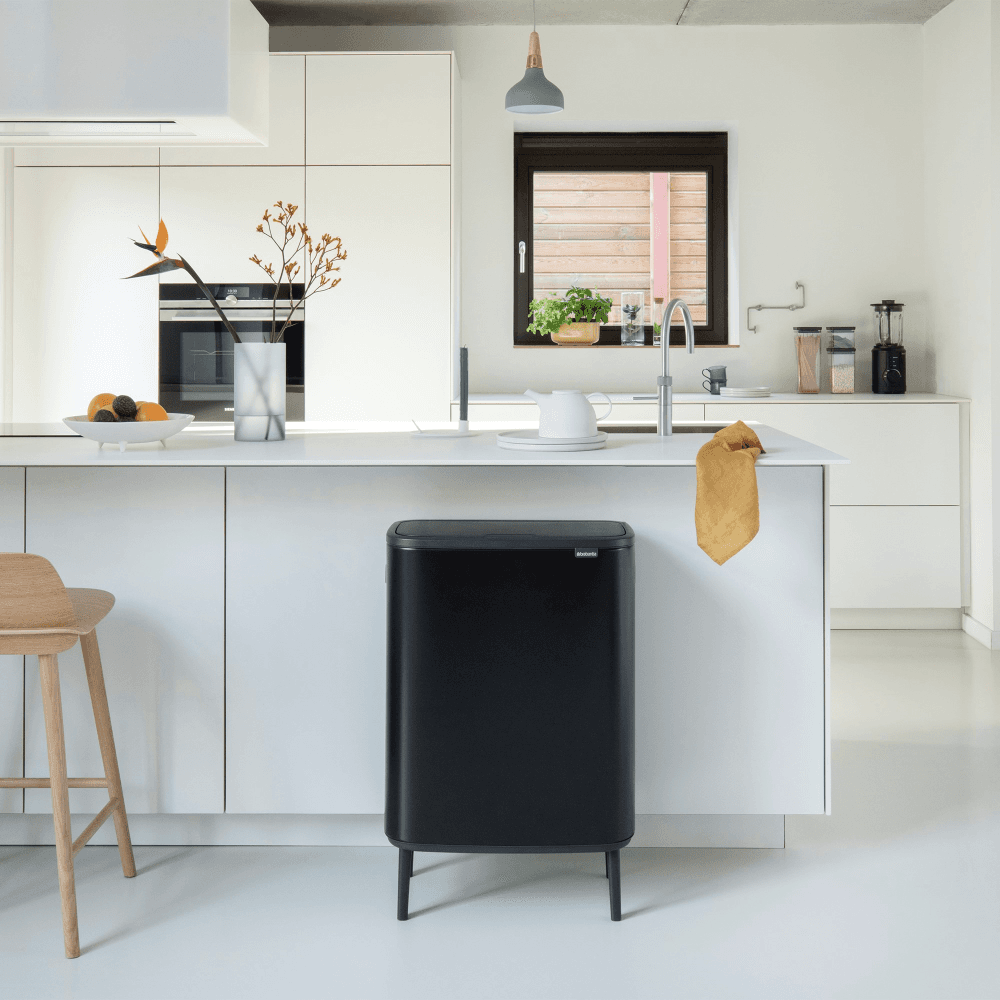 Bo Hi touch bin, 60 litre, Matt Black