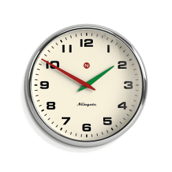Image showing the Superstore Wall Clock, 40cm, Chrome product.