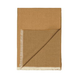 Image showing the Venice Throw, H190cm x W130cm, White/Yellow Ochre product.
