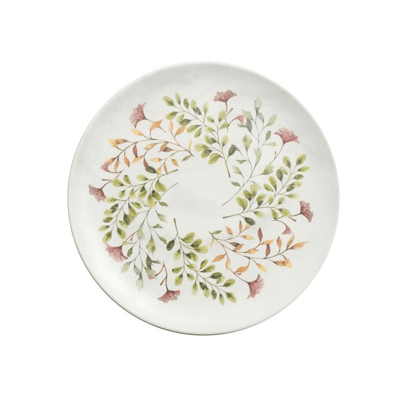 Mediterranean Garden Melamine Side Plate, D22cm, Green