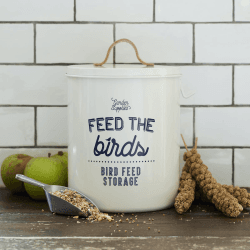 Image showing the Enamelware Bird Feed Tin, Stone, Stone Cream product.