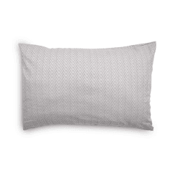 Image showing the Herringbone Standard Pillowcase, Grey product.