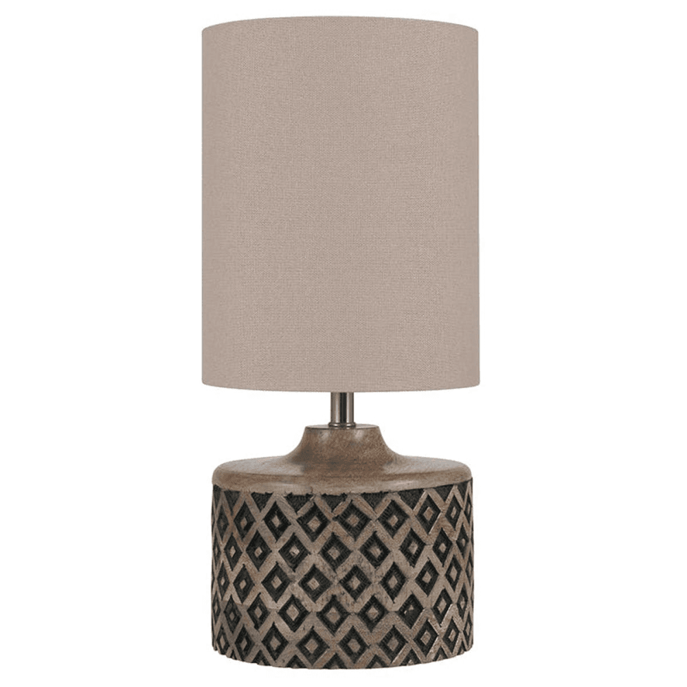 Orissa Short Wooden Diamond Table Lamp