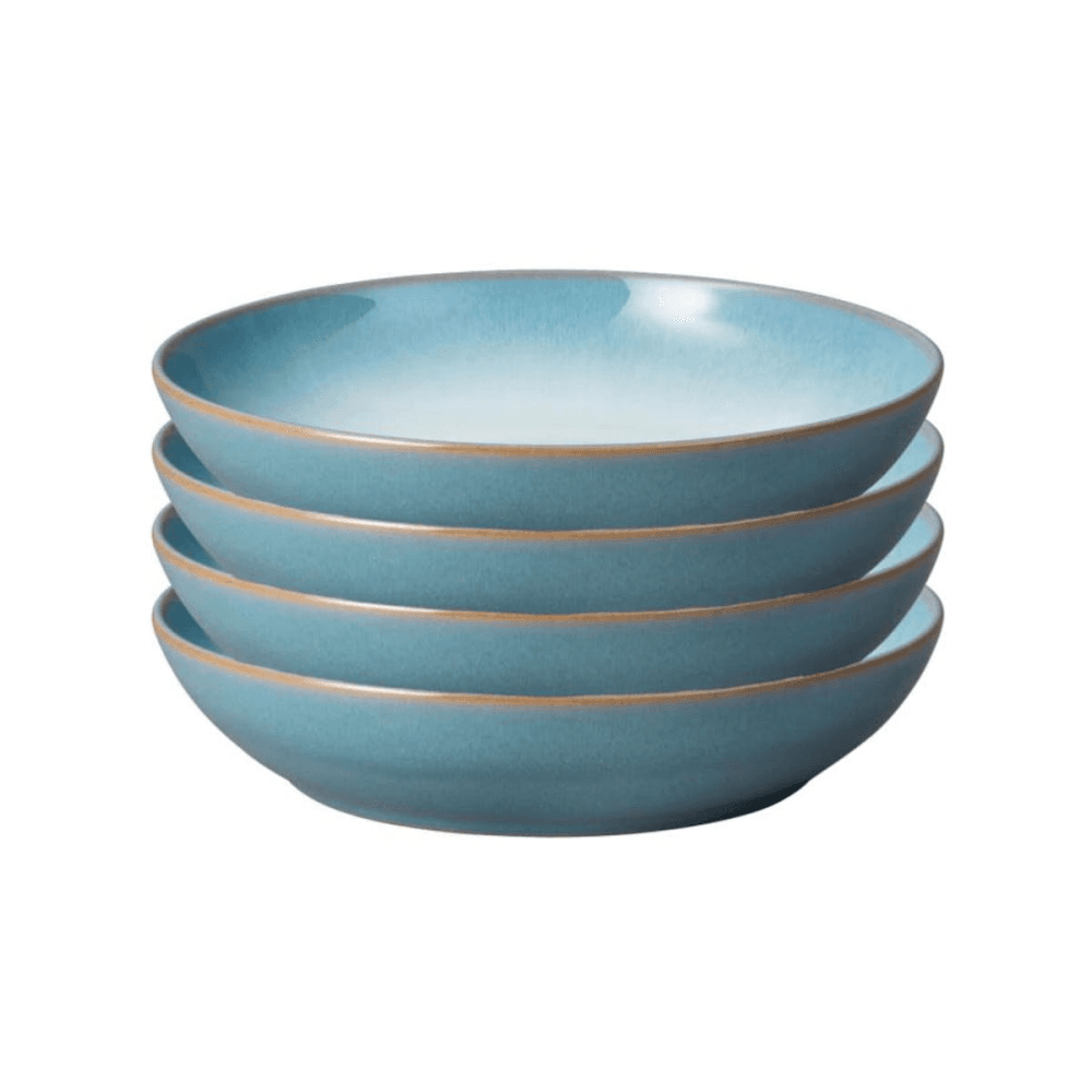 Azure Haze Set of 4 pasta bowls, 22 x 5cm, Aquamarine