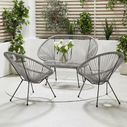 Image showing the Rio 4 Piece Seating Set, Grey product.